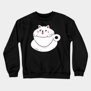 Coffee Cat Crewneck Sweatshirt